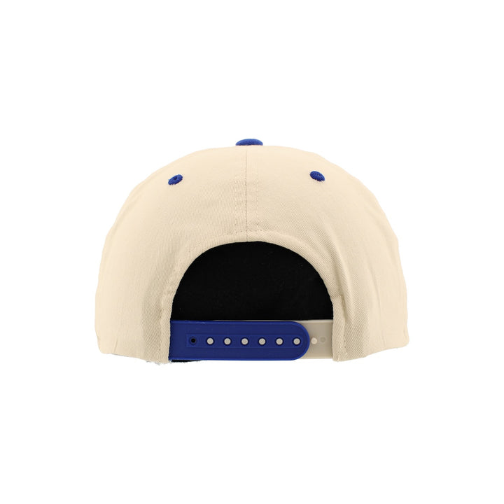 ST. LOUIS BLUES ZEPHYR MILESTONE SNAPBACK HAT- BEIGE/ROYAL