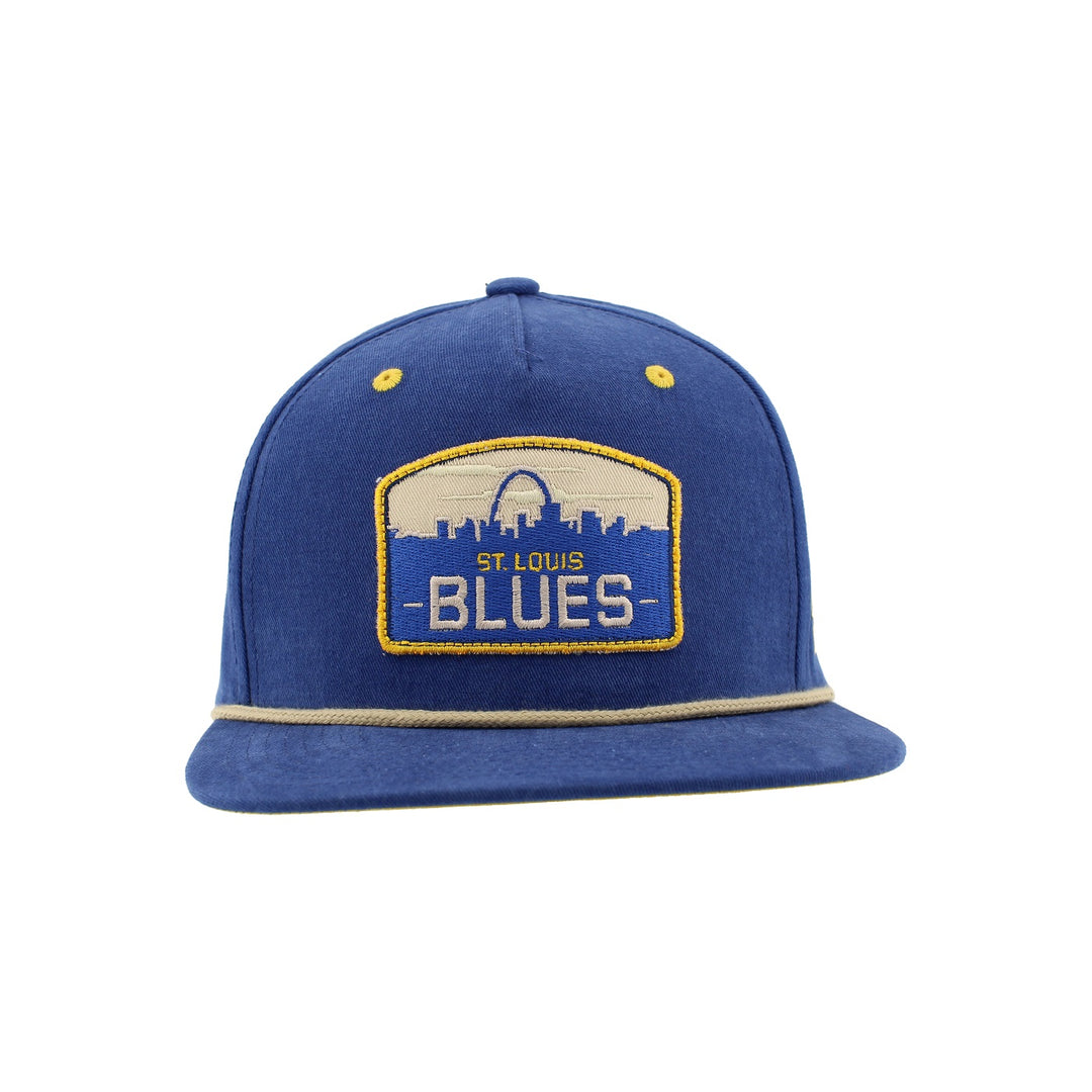 St. Louis Blues adidas Culture Shadow Script Snapback Adjustable Hat - Navy