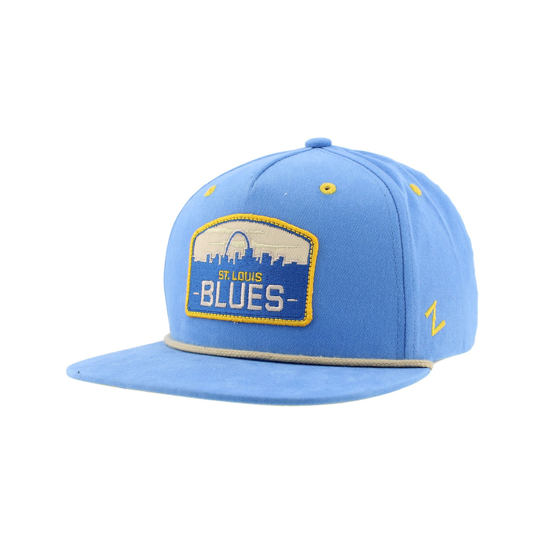 ST. LOUIS BLUES ZEPHYR PINEHURST ROPE SNAPBACK HAT- AIR FORCE BLUE