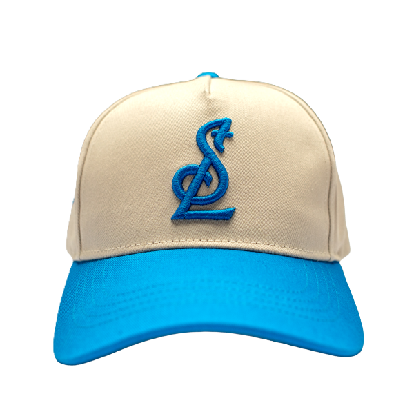 ST. LOUIS BLUES SERIES SIX STL LOGO 3D PATCH ADJUSTABLE HAT - CREAM/BLUE