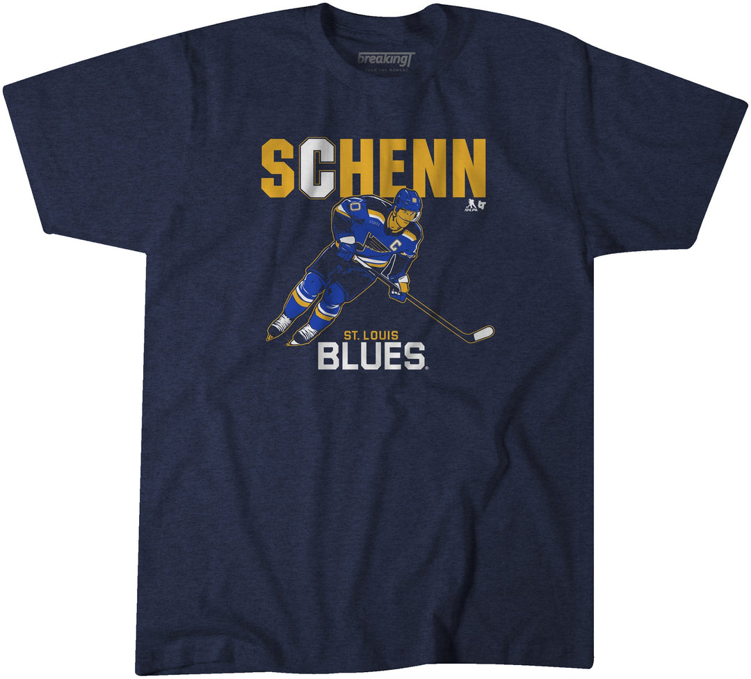 ST. LOUIS BLUES BRAYDEN SCHENN CAPTAIN TEE T-shirt BreakingT   