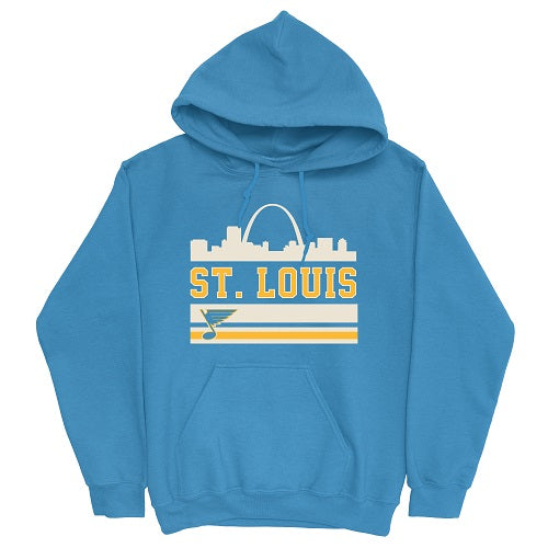 ST. LOUIS BLUES SERIES SIX HERITAGE SKYLINE HOODIE - SAPPHIRE Hoodie Series Six   