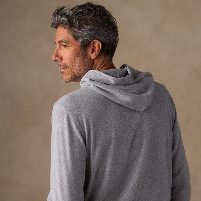 ST. LOUIS BLUES THE NORMAL BRAND NOTE LOGO HOODIE – GREY Outerwear The Normal Brand