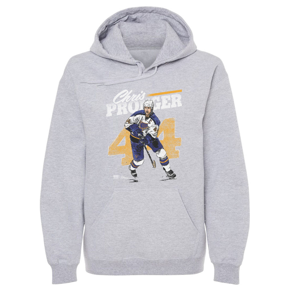 Chris Pronger St. Louis Blues Retro Hoodie - 2 Colors Men's Hoodie 500 LEVEL Men's Hoodie Gray S