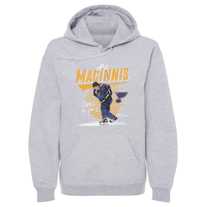 Al MacInnis St. Louis Blues Comet Hoodie - 2 Colors Men's Hoodie 500 LEVEL Men's Hoodie Gray S