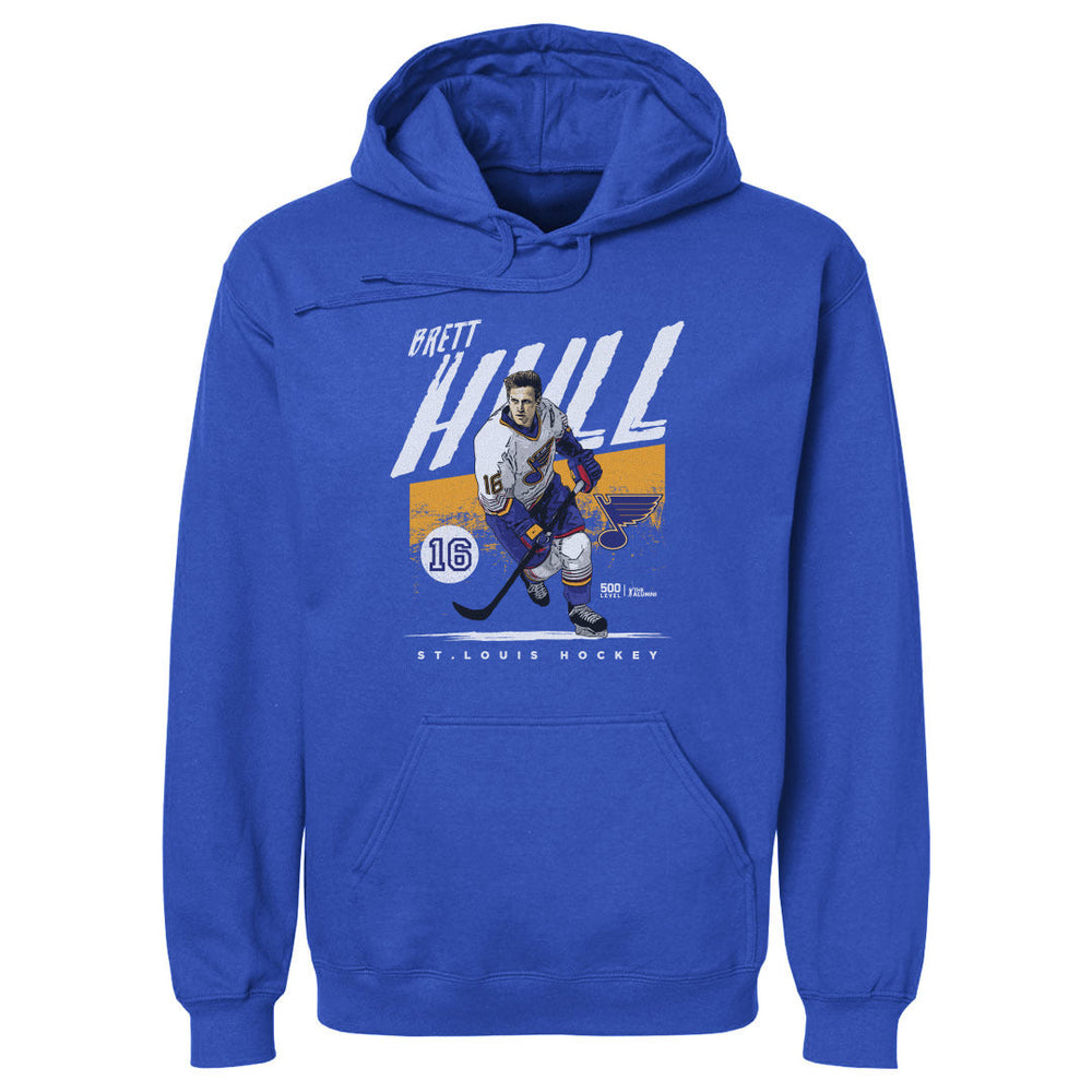 Brett Hull St. Louis Blues Hoodie - 2 Colors Men's Hoodie 500 LEVEL Men's Hoodie Royal Blue S