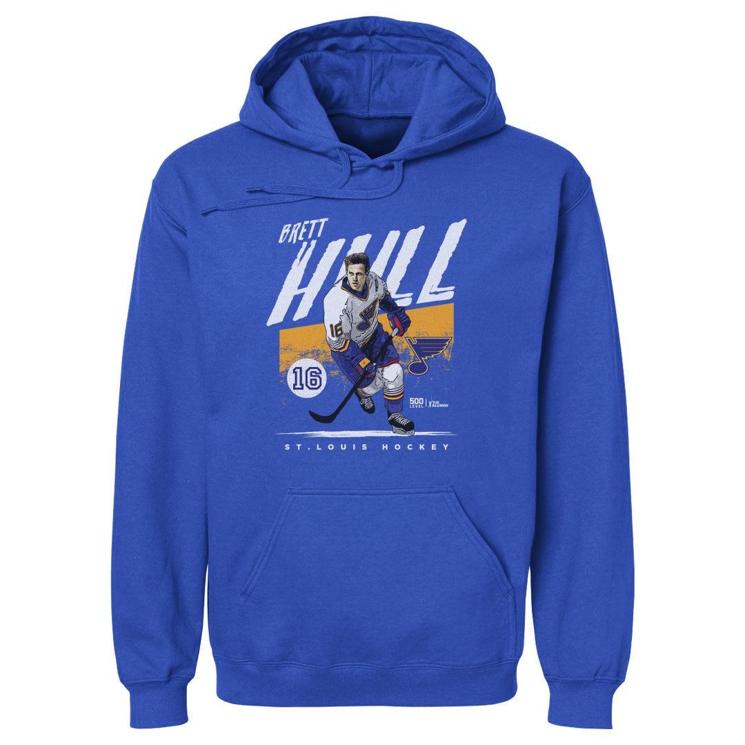 Brett Hull St. Louis Blues Hoodie - 2 Colors Men's Hoodie 500 LEVEL Men's Hoodie Royal Blue S