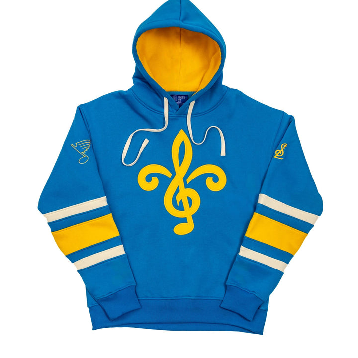 STL BLUES FLEUR COLORBLOCK HOODIE