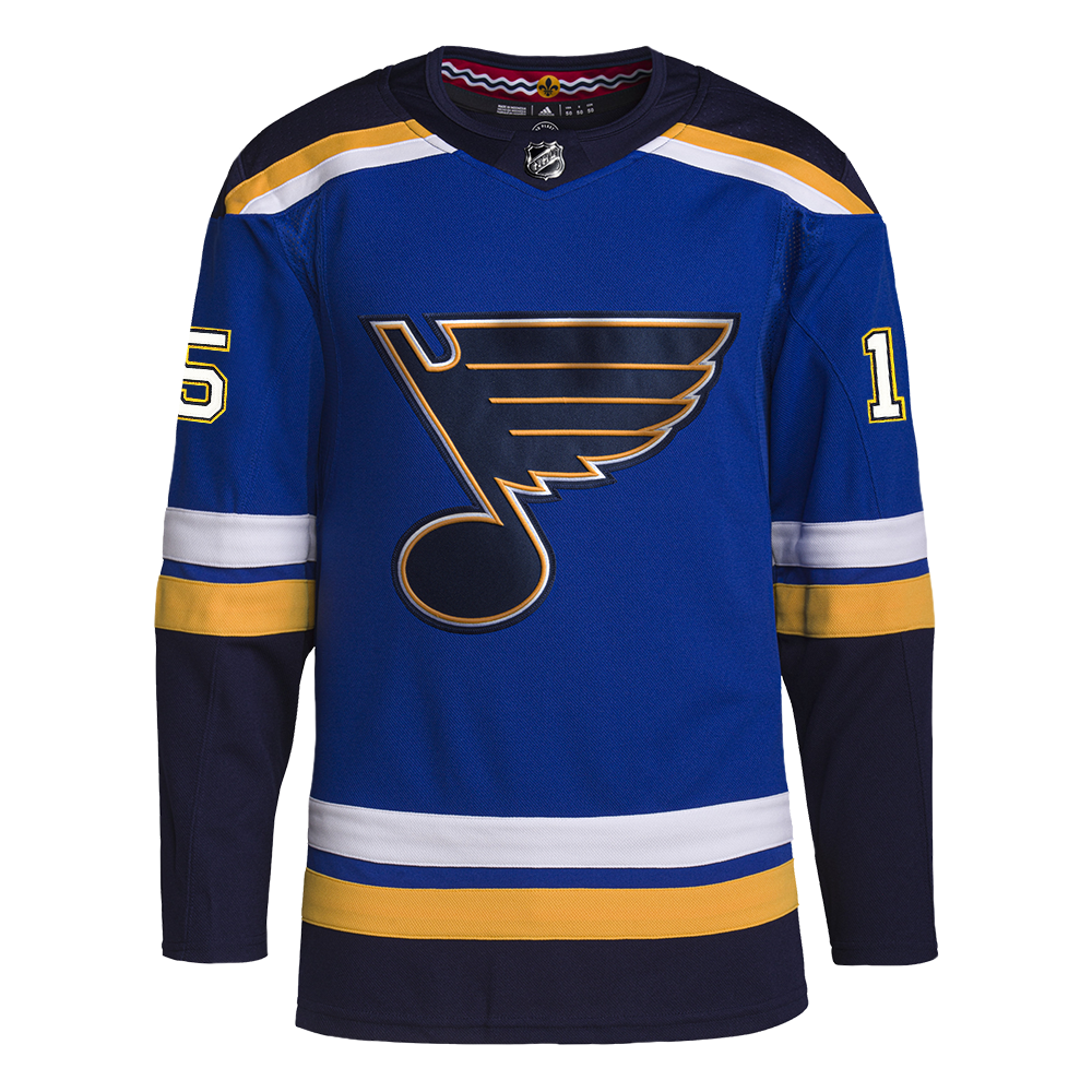ST. LOUIS BLUES ADIDAS AUTHENTIC PRO-STITCH VRANA #15 HOME JERSEY - BLUE Jersey adidas   