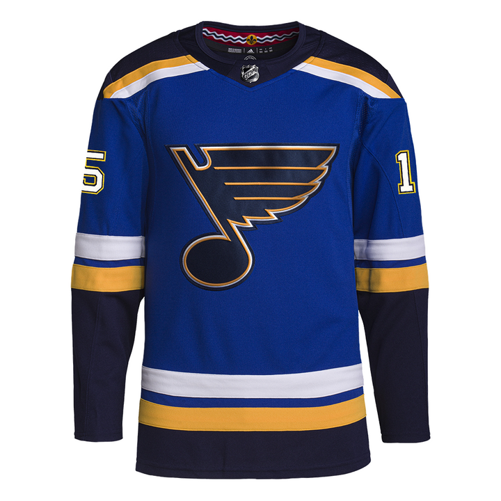 ST. LOUIS BLUES ADIDAS AUTHENTIC PRO-STITCH VRANA #15 HOME JERSEY - BLUE Jersey adidas   