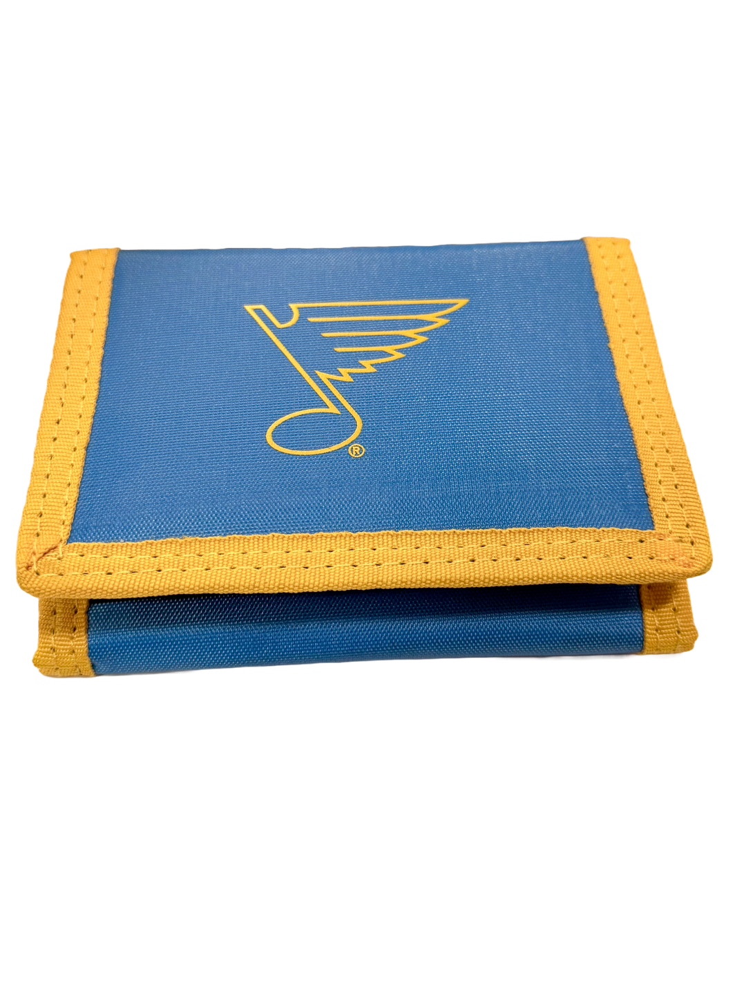 ST. LOUIS BLUES TRI FOLD NYLON WALLET BLUE GOLD