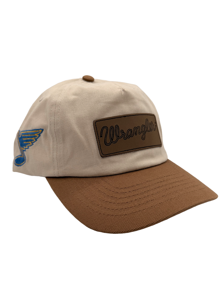 WRANGLER CANVAS PATCH IVORY COPPER STRAPBACK ADJ