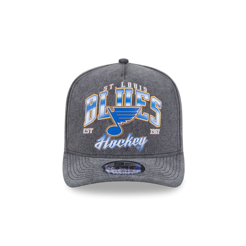 ST. LOUIS BLUES NEW ERA 950AF BLUES HOCKEY WASHED SNAPBACK - GREY Hat New Era