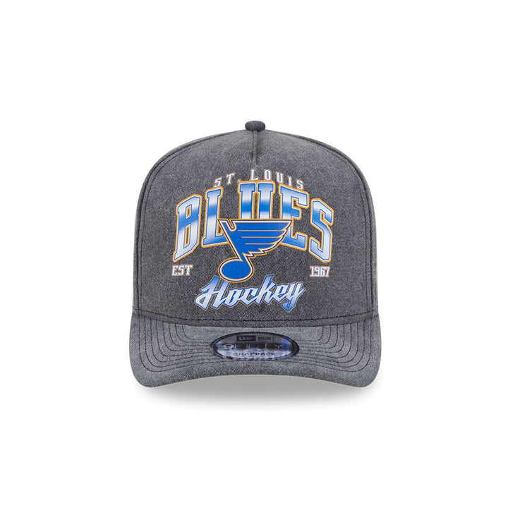 ST. LOUIS BLUES NEW ERA 950AF BLUES HOCKEY WASHED SNAPBACK - GREY Hat New Era