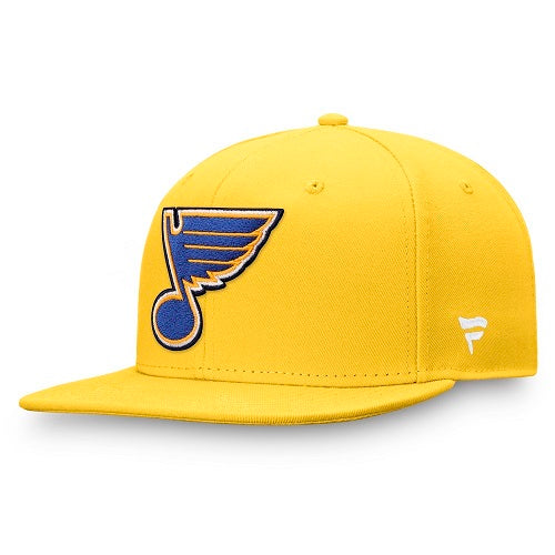 ST. LOUIS BLUES FANATICS CORE NOTE FITTED - GOLD Adjustable Cap Fanatics