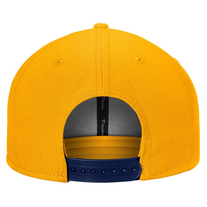 ST. LOUIS BLUES FANATICS OVAL PATCH SNAPBACK - GOLD/NAVY Hat Fanatics   