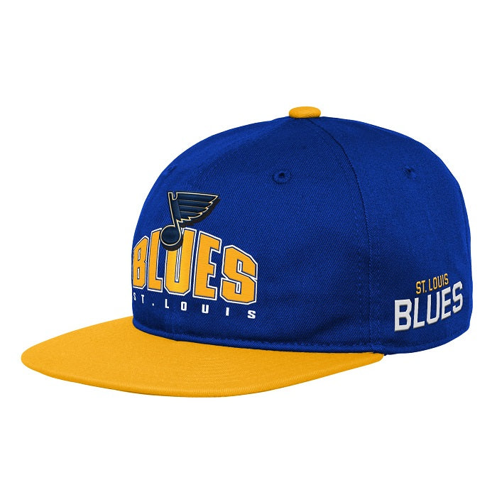 ST. LOUIS BLUES OUTERSTUFF YOUTH LEGACY SNAPBACK - ROYAL/GOLD Hat Outerstuff   