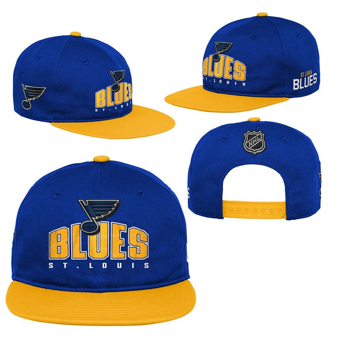 ST. LOUIS BLUES OUTERSTUFF YOUTH LEGACY SNAPBACK - ROYAL/GOLD Hat Outerstuff   
