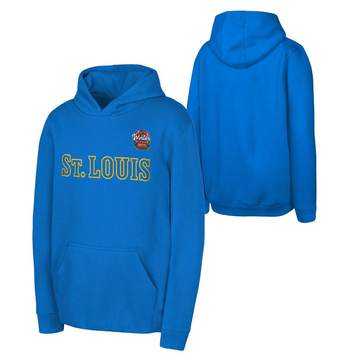 ST. LOUIS BLUES OUTERSTUFF YOUTH WINTER CLASSIC ST LOUIS HOODIE - AIR FORCE BLUE Outerwear Outerstuff   