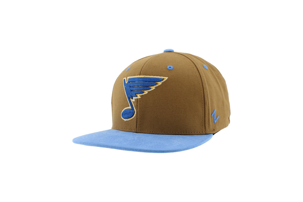 ST. LOUIS BLUES ZEPHYR HERITAGE BISCOTTI SNAPBACK HAT- BROWN/AFB Hat Zephyr   
