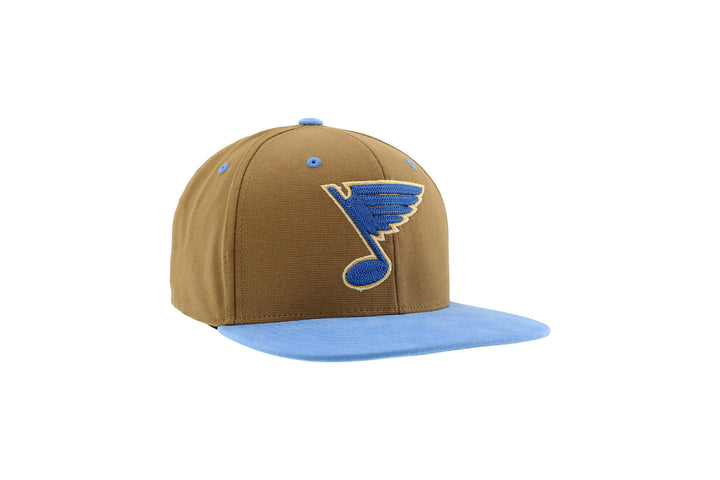 ST. LOUIS BLUES ZEPHYR HERITAGE BISCOTTI SNAPBACK HAT- BROWN/AFB