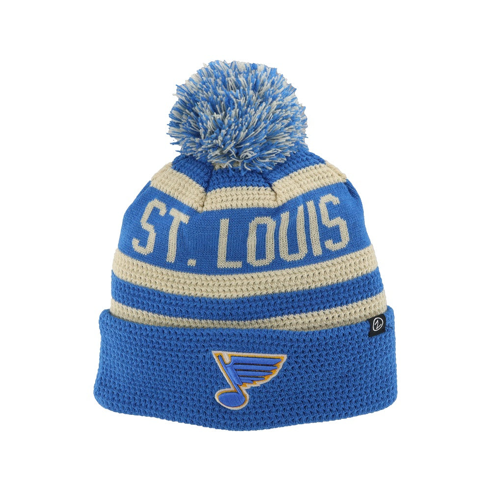 ST. LOUIS BLUES HERITAGE ZEPHYR KLAMMER CUFFED POM KNIT- AIR FORCE BLUE Knit Zephyr   