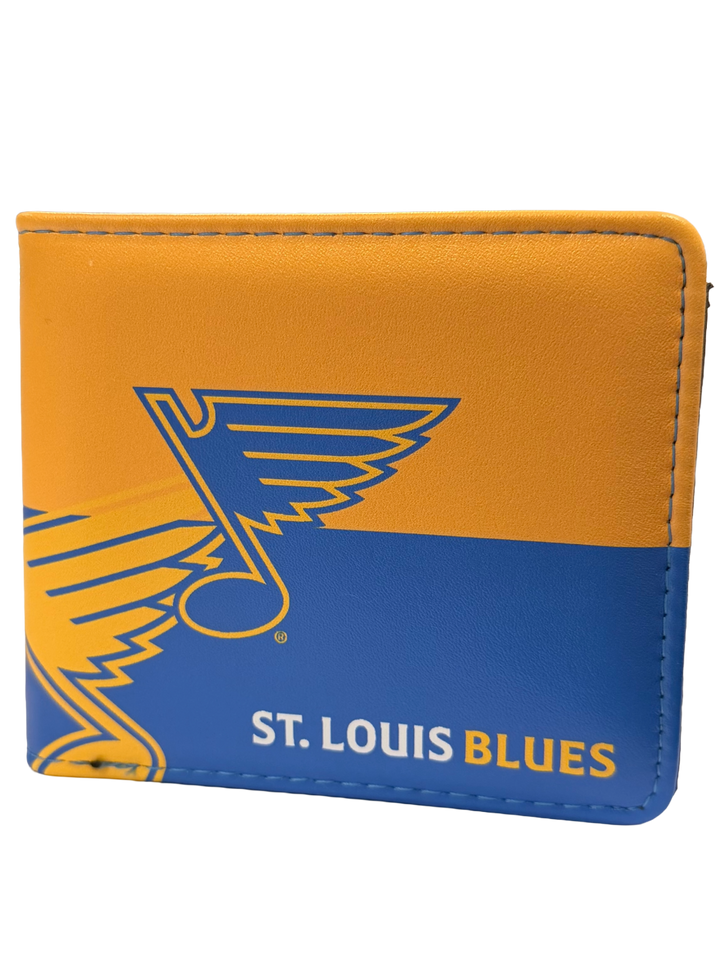 ST. LOUIS BLUES BI FOLD WALLET BLUE GOLD