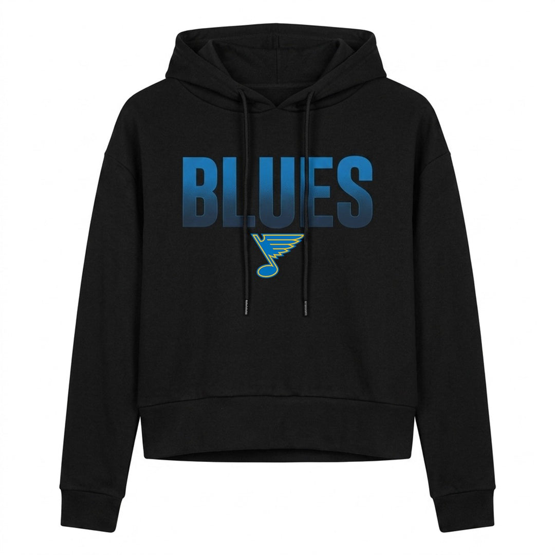ST. LOUIS BLUES COLLEGE CONCEPTS LADIES PALISADE LS HOODIE - BLACK Hoodie College Concepts