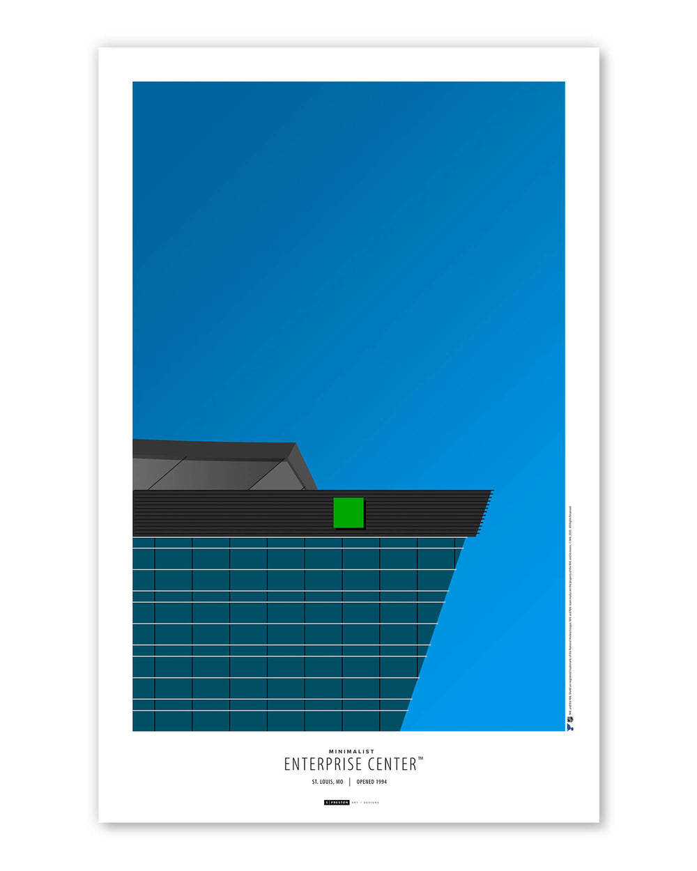 Minimalist Enterprise Center Art Print Art Print S. Preston Art + Designs