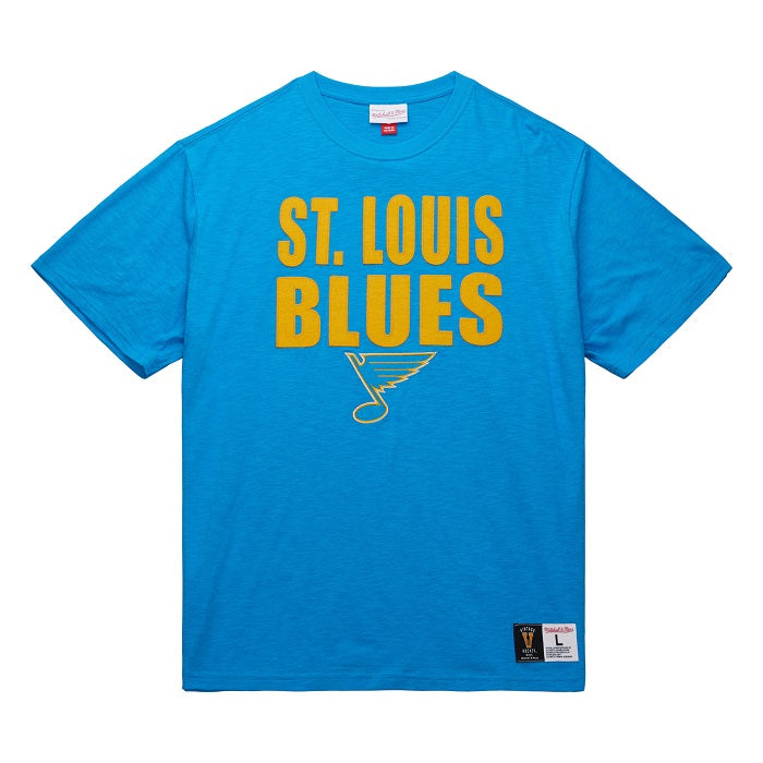 ST. LOUIS BLUES MITCHELL & NESS HERITAGE LEGENDARY T-SHIRT - LIGHT BLUE