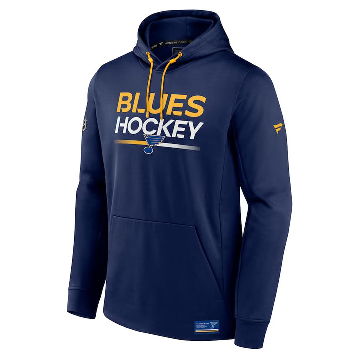 ST. LOUIS BLUES FANATICS ALL PRO TECH HOODIE - NAVY
