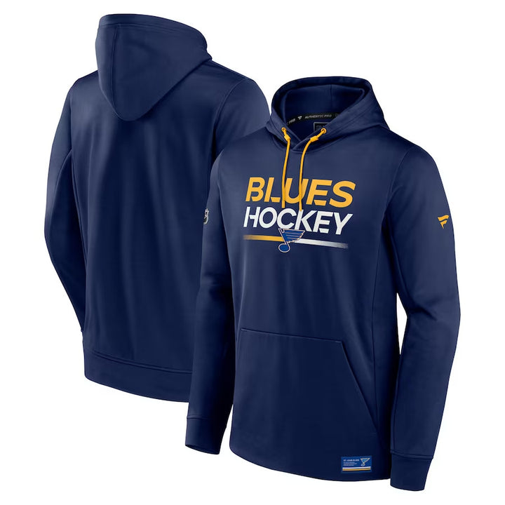 ST. LOUIS BLUES FANATICS ALL PRO TECH HOODIE - NAVY