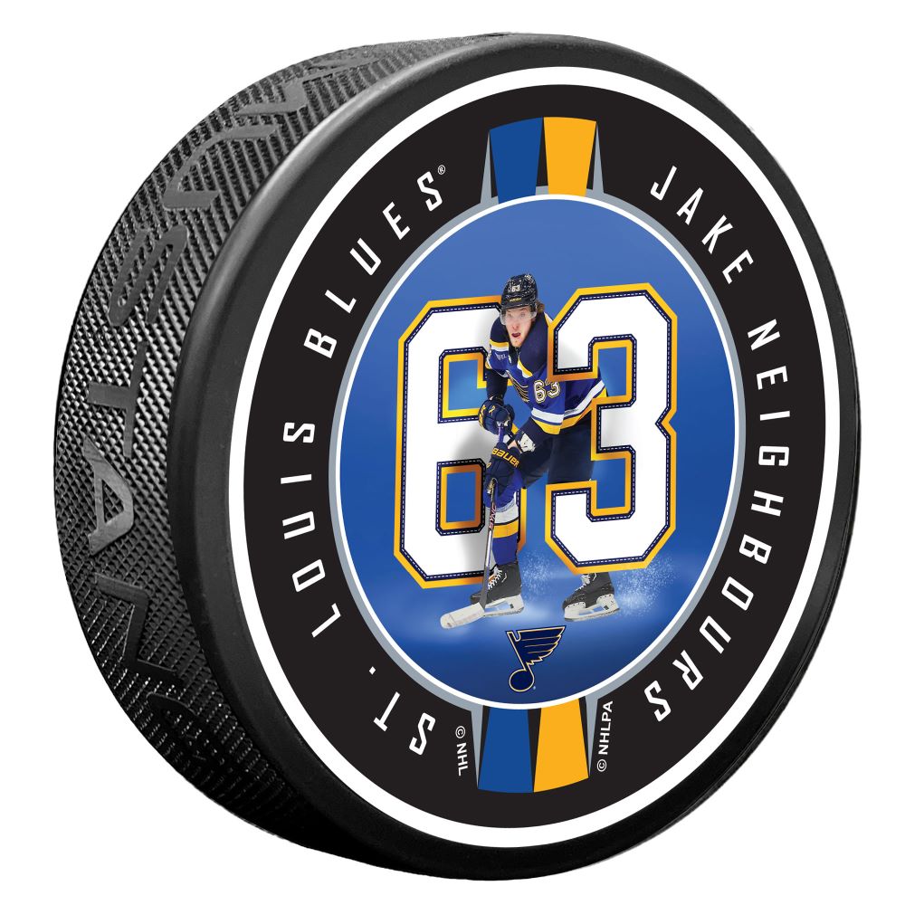 ST. LOUIS BLUES JAKE NEIGHBOURS PLAYER PUCK Puck Inglasco   