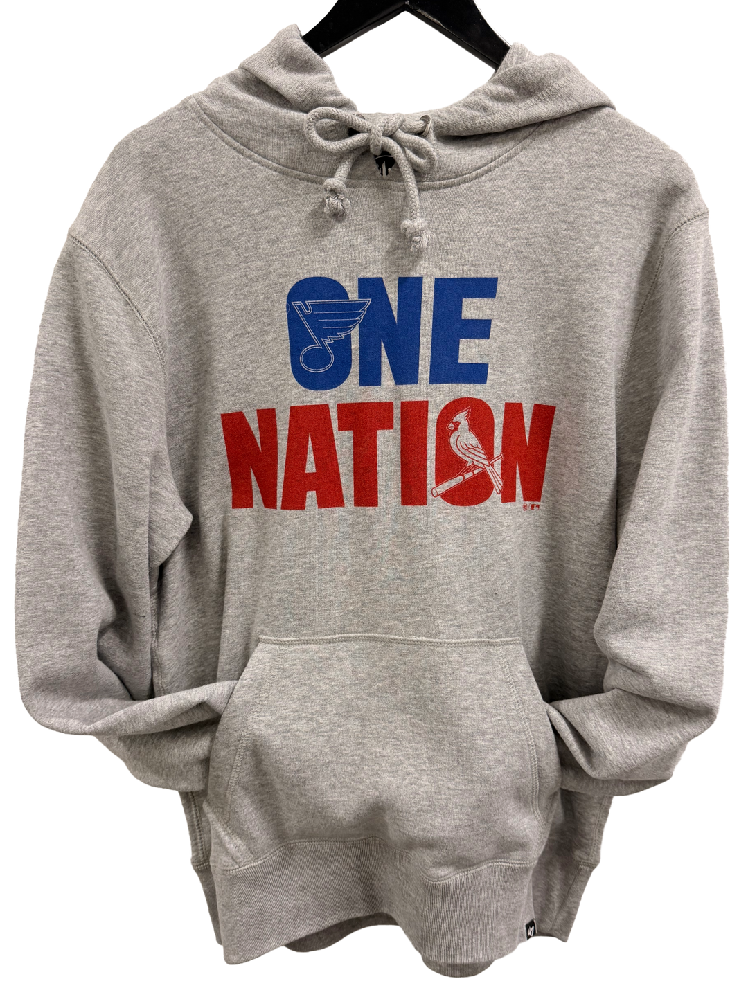 ST. LOUIS BLUES ONE NATION HD HOODIE GREY- 47' BRAND