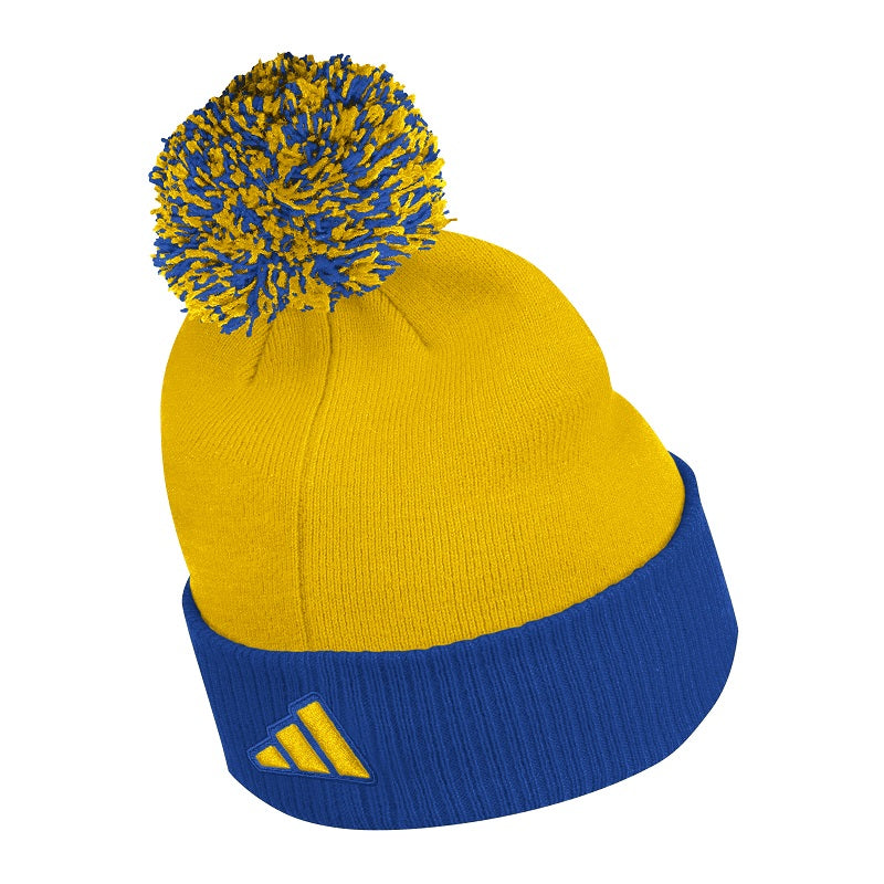 ST. LOUIS BLUES ADIDAS NOTE PATCH POM KNIT - ROYAL/GOLD Knit adidas   