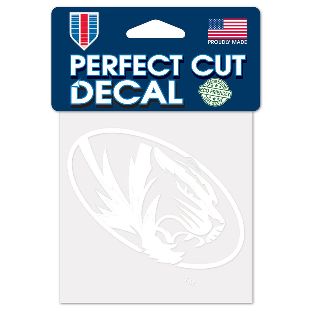 University of Missouri WinCraft 4x4 Perfect Cut Decal - White - STL Authentics