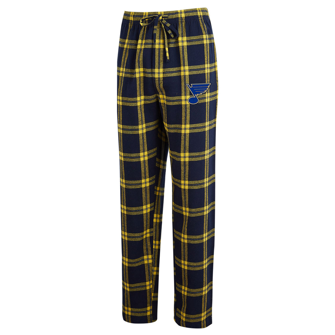 St. Louis Blues Concepts Sport Plaid Sleep Pants - Navy/Gold Pants Concepts Sport   