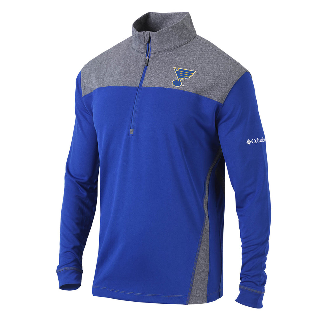 St. Louis Blues Columbia Standard 1/4 Zip Jacket - Blue - STL Authentics