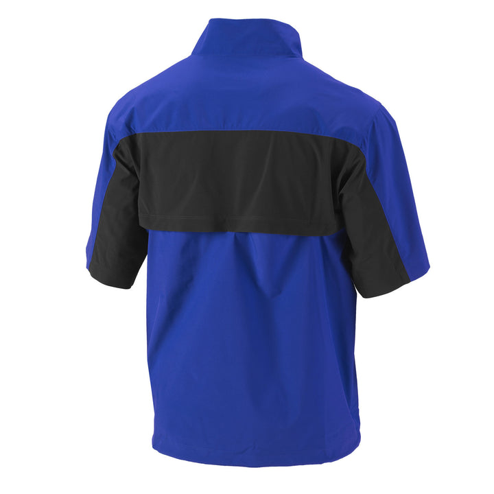 St. Louis Blues Columbia Early Riser Short Sleeve 1/4 Zip Windbreaker - Blue - STL Authentics