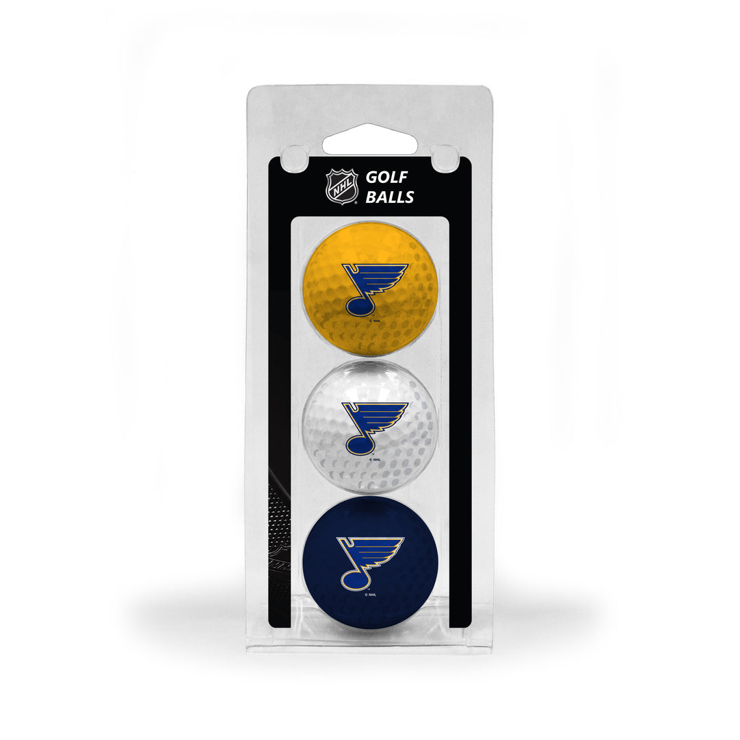 ST. LOUIS BLUES TEAM GOLF BALLS 3PK - GOLD/WHITE/ROYAL  GOLF TIME LLC   