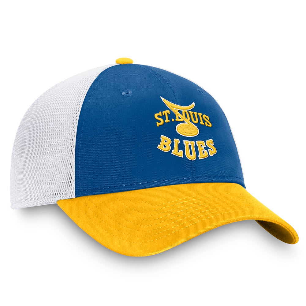 ST. LOUIS BLUES FANATICS REVERSE RETRO FLAT SNAPBACK - YELLOW BLUE