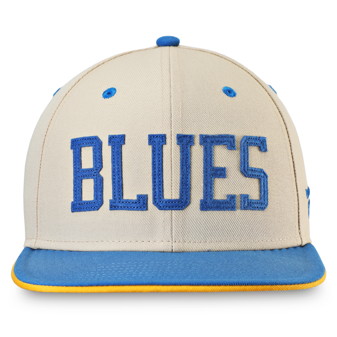 Men's St. Louis Blues Fanatics Branded Gold Authentic Pro Rink Trucker  Adjustable Hat