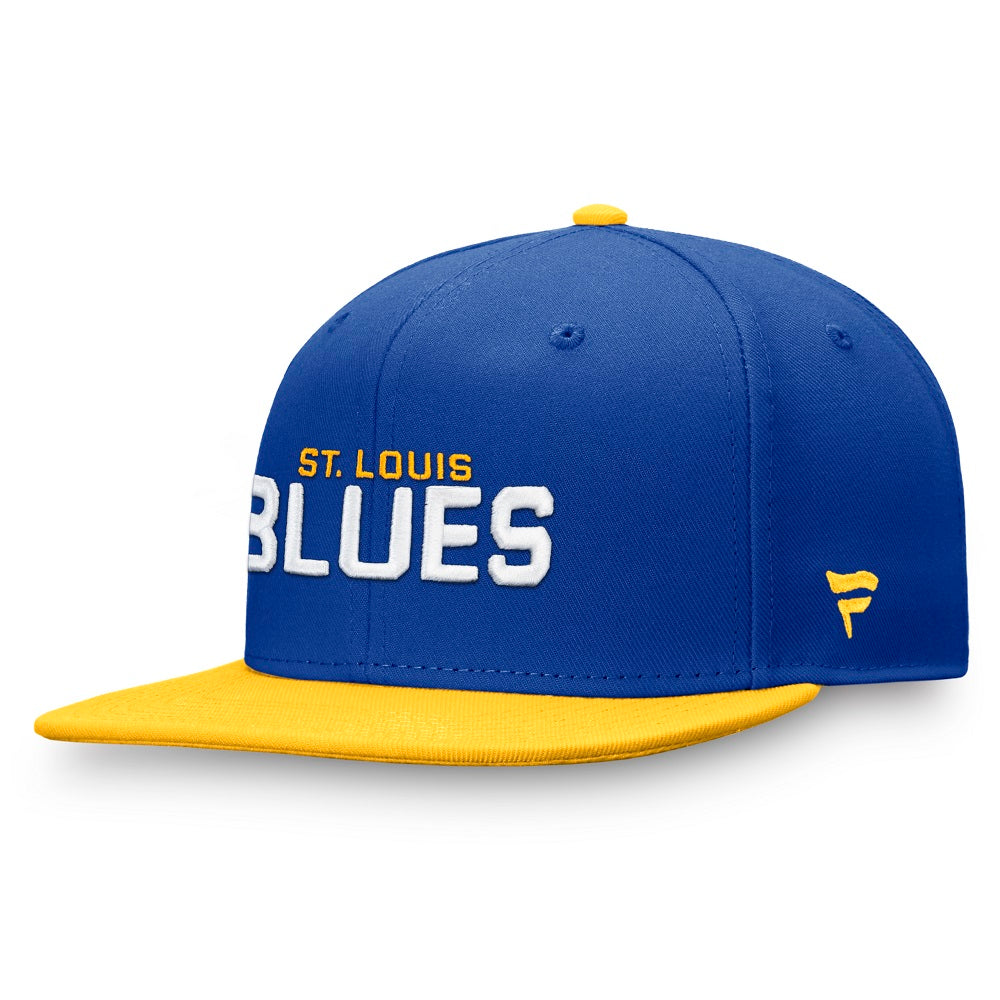 ST. LOUIS BLUES FANATICS WORDMARK SNAPBACK - ROYAL GOLD Hat Fanatics   