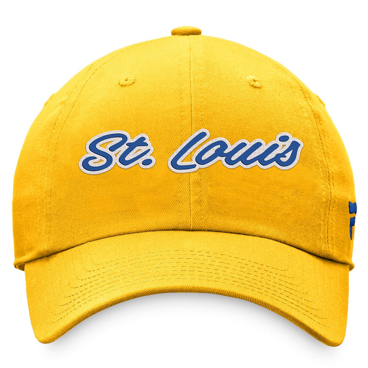 ST. LOUIS BLUES FANATICS WOMENS SCRIPT HAT - YELLOW