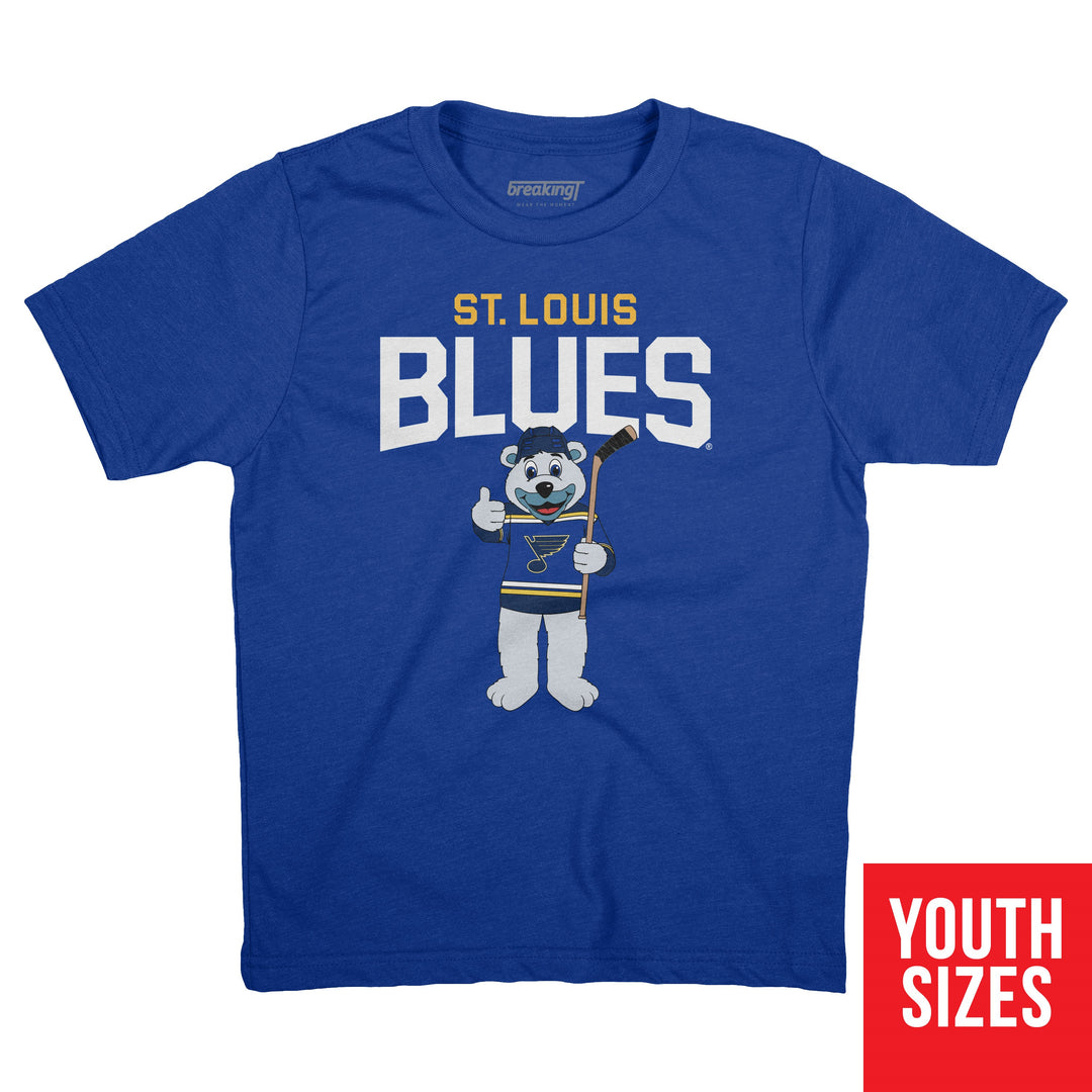 ST. LOUIS BLUES BREAKINGT LOUIE THUMBS UP TEE - ROYAL  BreakingT   