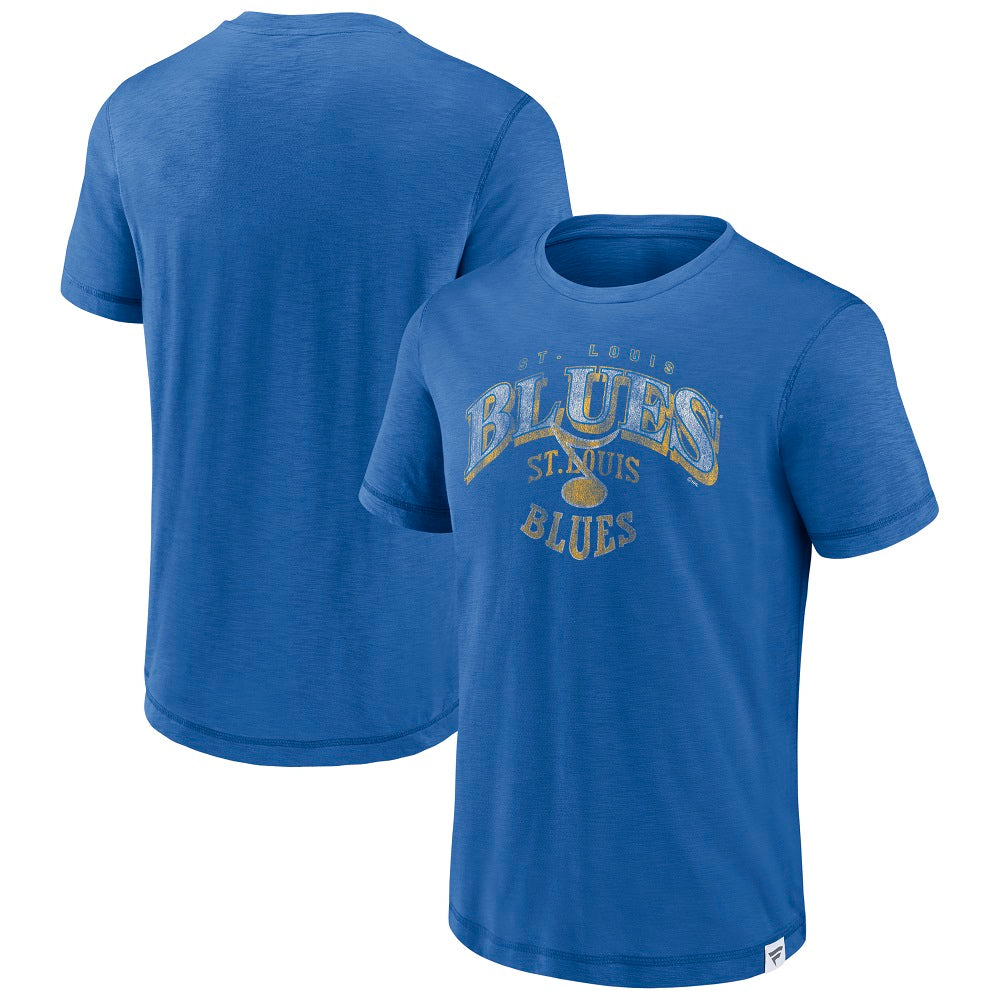 ST. LOUIS BLUES FANATICS REVERSE RETRO TRI BLEND TEE - ROYAL T-shirt Fanatics   