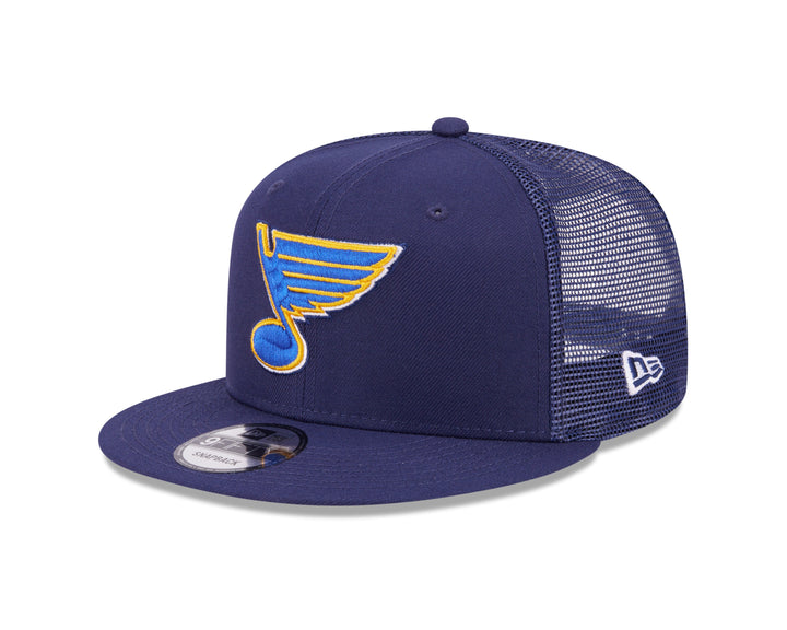 ST. LOUIS BLUES NEW ERA 9FIFTY YOUTH NOTE MESH SNAPBACK - NAVY