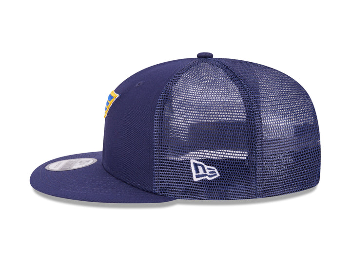 ST. LOUIS BLUES NEW ERA 9FIFTY YOUTH NOTE MESH SNAPBACK - NAVY