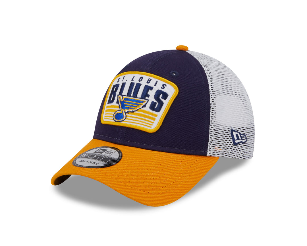 ST. LOUIS BLUES NAMEPLATE ADIDAS MESH STRAPBACK HAT - ROYAL