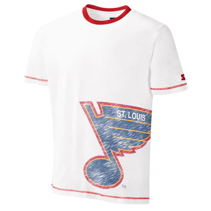 ST. LOUIS BLUES STARTER MENS POINTS RETRO RINGER TEE T-shirt Starter   